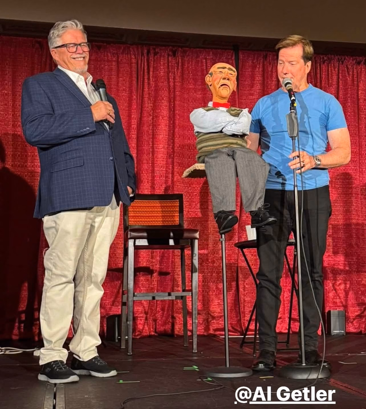 Al Getler with fellow performers at Vent Haven