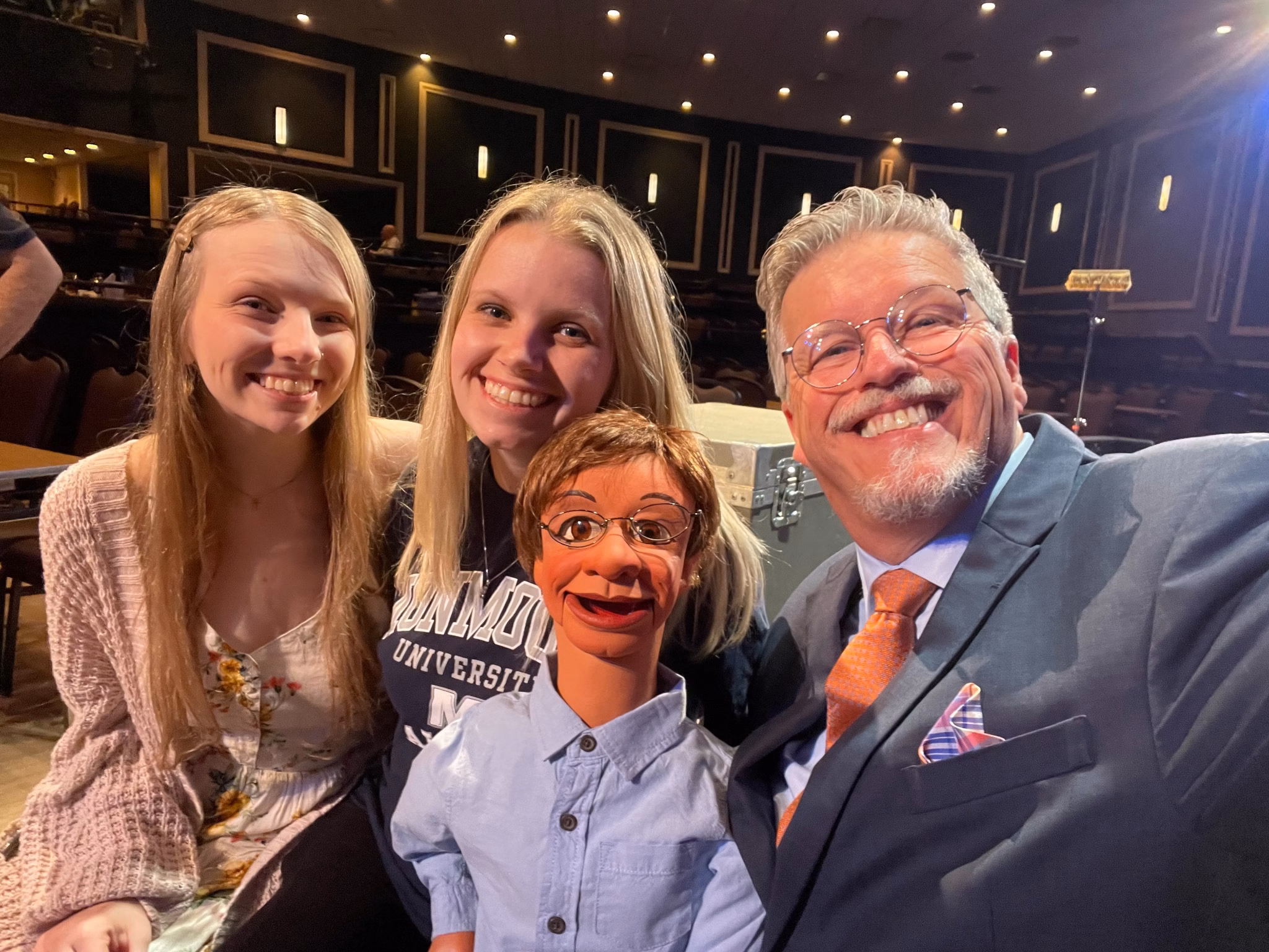 Al Getler with Paul Donnelly and two audience members after a live event.