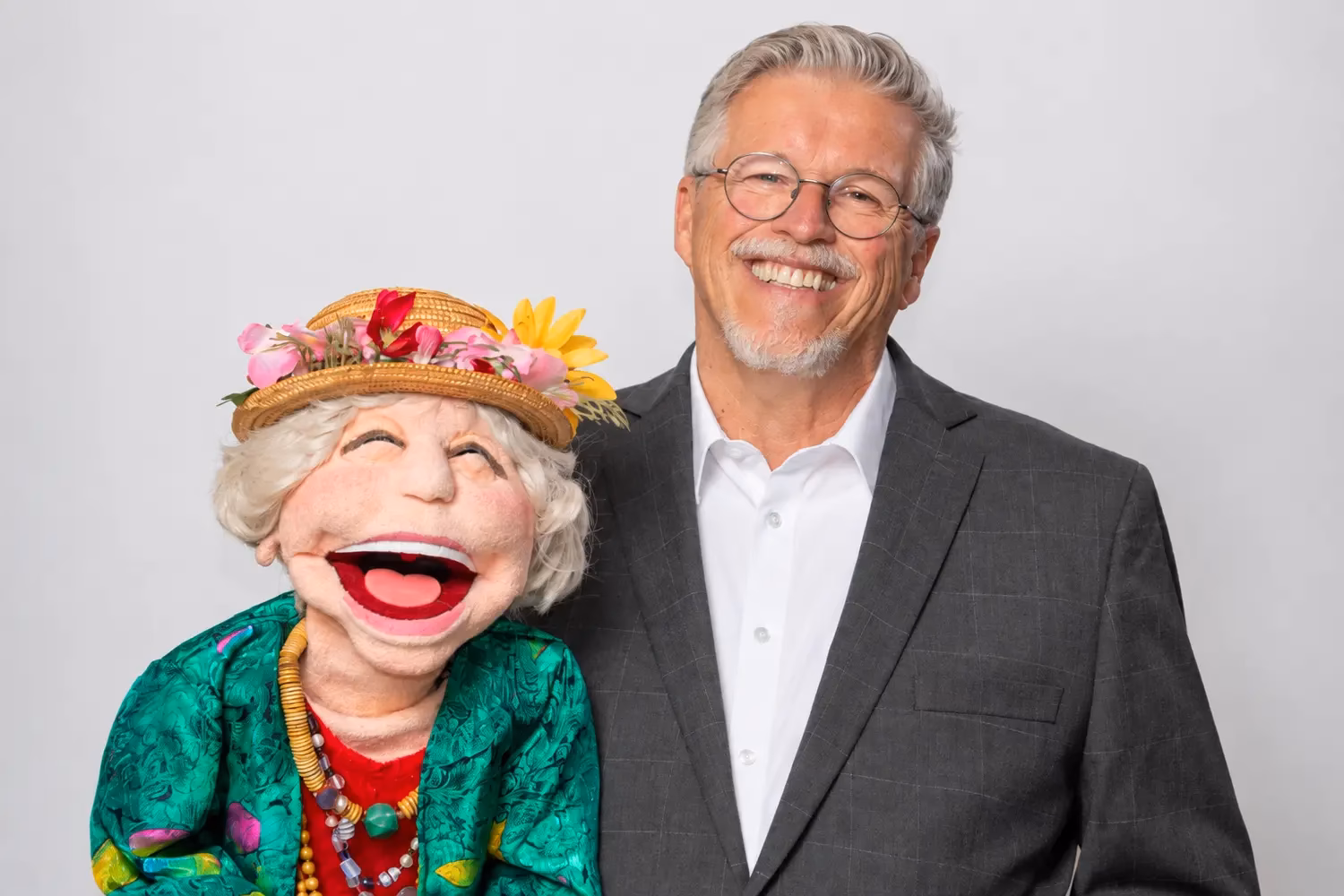 Al Getler performing clean comedy with Miss McNeely.